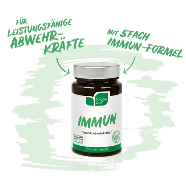 Immun - Power für dein Immunsystem - Unterstützt deine Abwehrkräfte, Reinsubstanz, Glutenfrei, Laktosefrei
