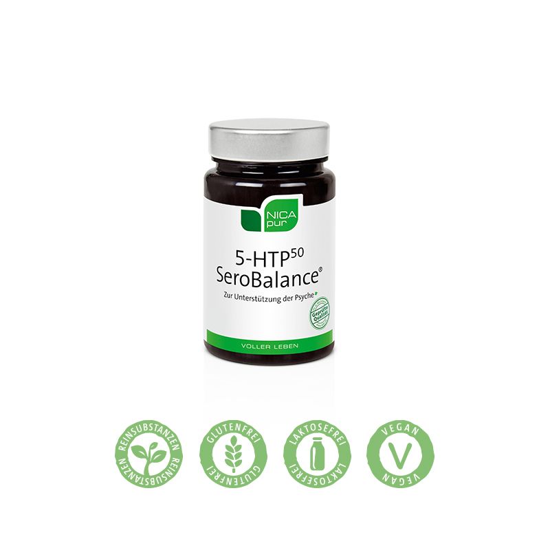 NICApur 5-HTP50 SeroBalance® unterstützt Nerven & Psyche - 30 Kapseln