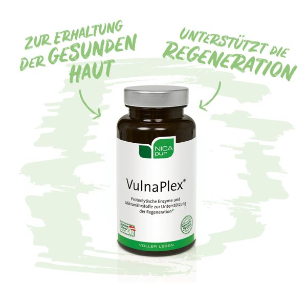 VulnaPlex® - Unterstützt die Regeneration und den Erhalt gesunder Haut - Reinsubstanzen, Glutenfrei, Laktosefrei